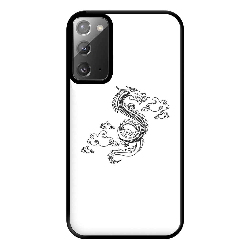 Black - Dragon Patterns Phone Case for Galaxy Note 20 Ultra