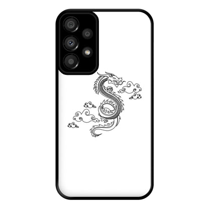 Black - Dragon Patterns Phone Case for Galaxy A33