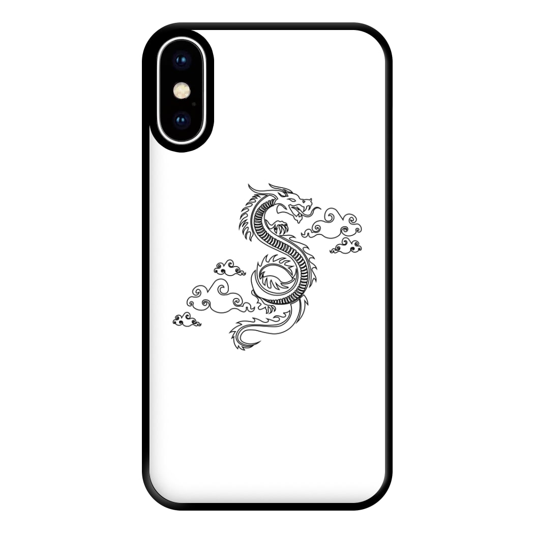 Black - Dragon Patterns Phone Case for iPhone XS Max