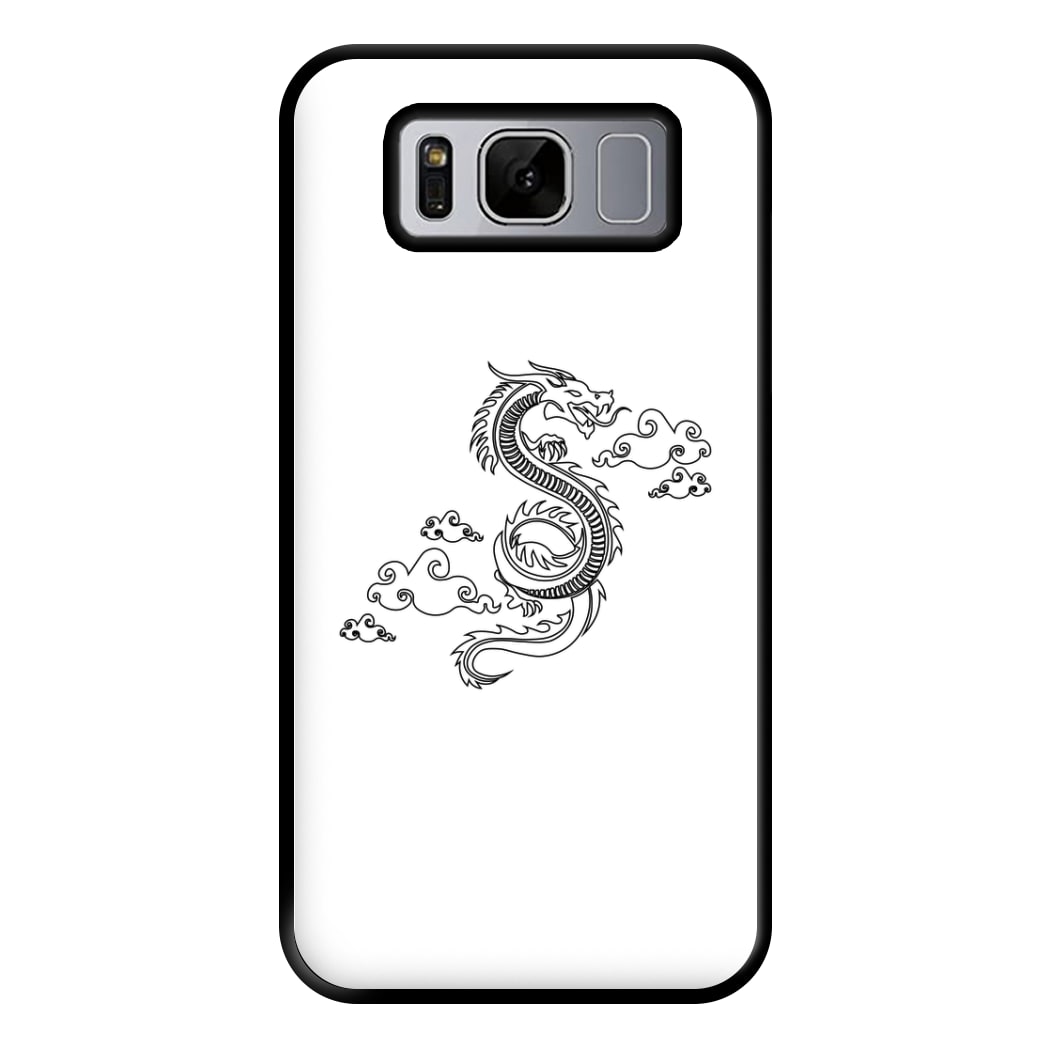 Black - Dragon Patterns Phone Case for Galaxy S8 Plus