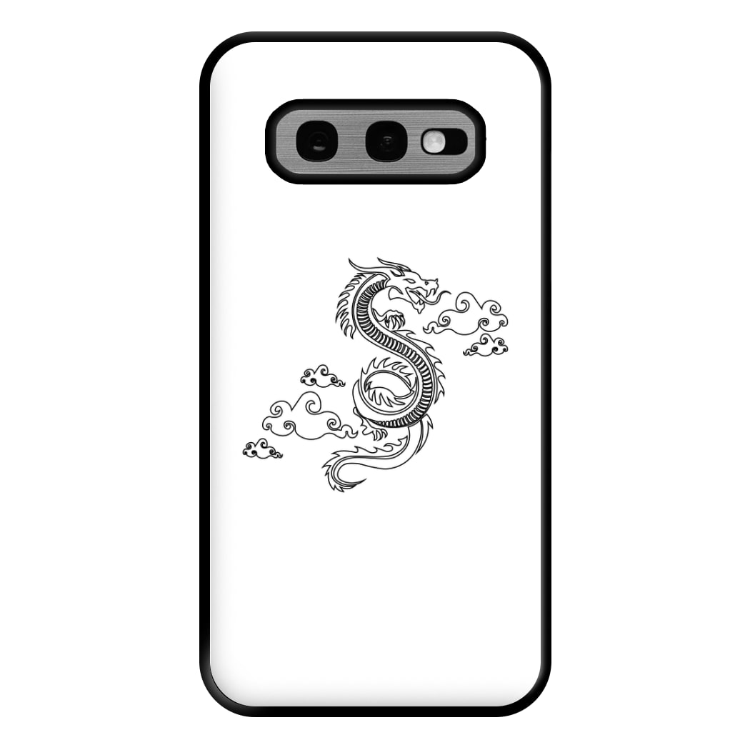 Black - Dragon Patterns Phone Case for Galaxy S10e