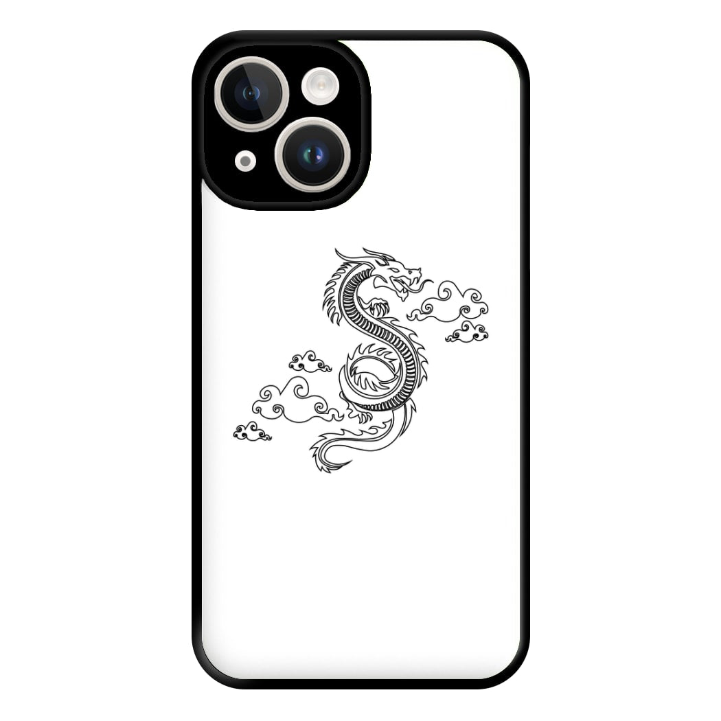 Black - Dragon Patterns Phone Case for iPhone 14