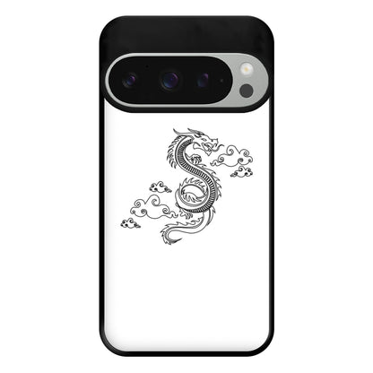 Black - Dragon Patterns Phone Case for Google Pixel 9 Pro XL