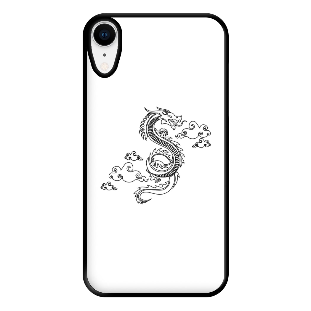 Black - Dragon Patterns Phone Case for iPhone XR