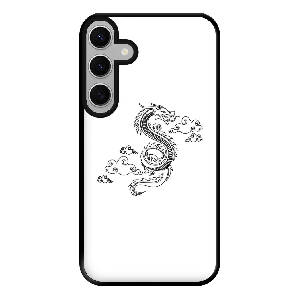 Black - Dragon Patterns Phone Case for Galaxy S24FE