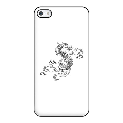 Black - Dragon Patterns Phone Case for iPhone 5 / 5s / SE 2016