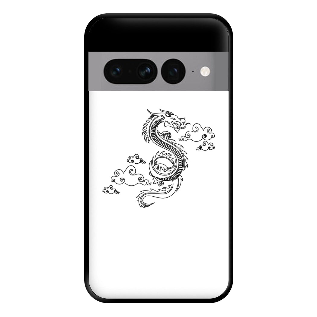 Black - Dragon Patterns Phone Case for Google Pixel 7 Pro