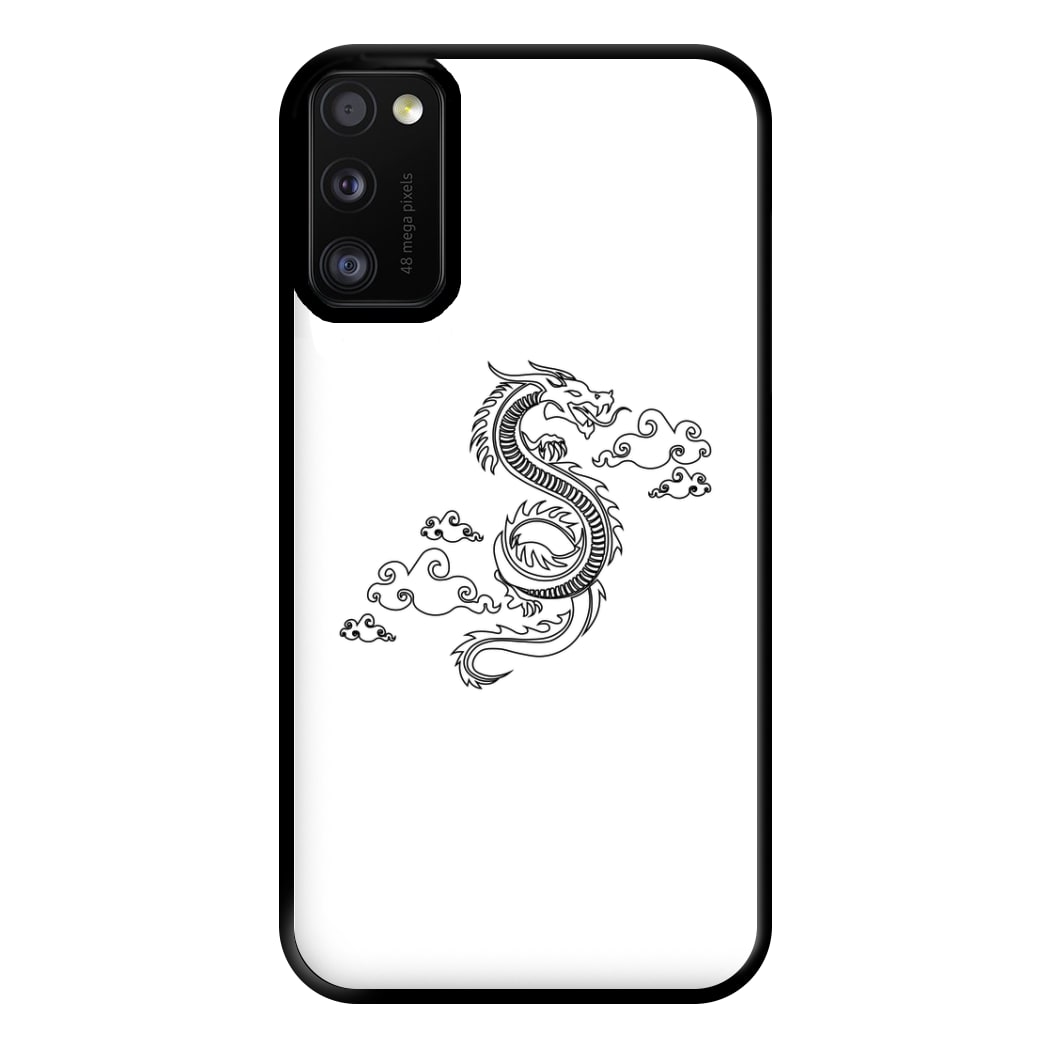 Black - Dragon Patterns Phone Case for Galaxy A41