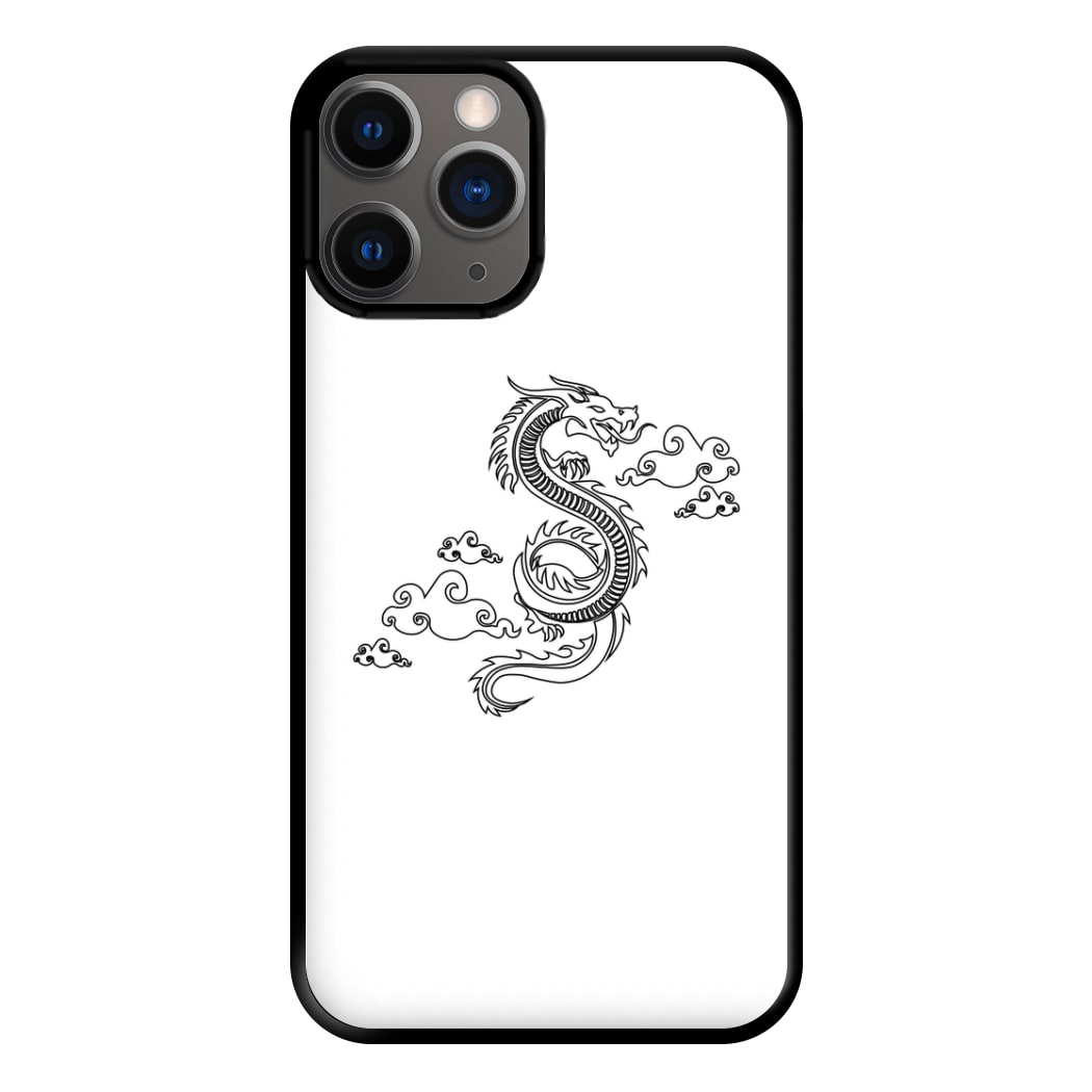 Black - Dragon Patterns Phone Case for iPhone 12 Pro Max