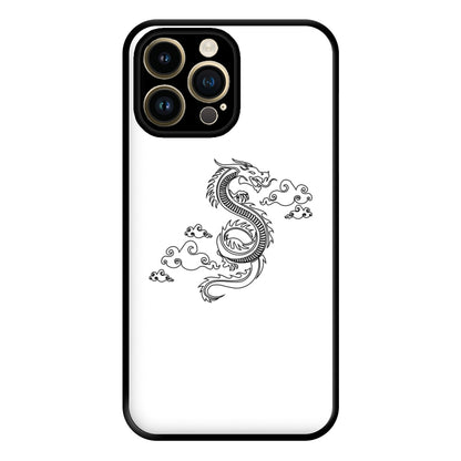 Black - Dragon Patterns Phone Case for iPhone 14 Pro Max