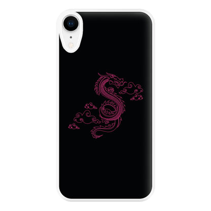 Pink - Dragon Patterns Phone Case for iPhone XR