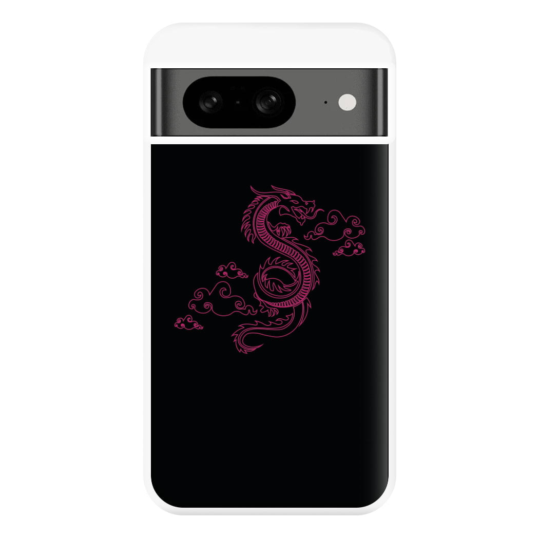 Pink - Dragon Patterns Phone Case for Google Pixel 8