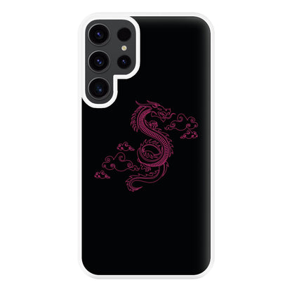 Pink - Dragon Patterns Phone Case for Galaxy S23 Ultra