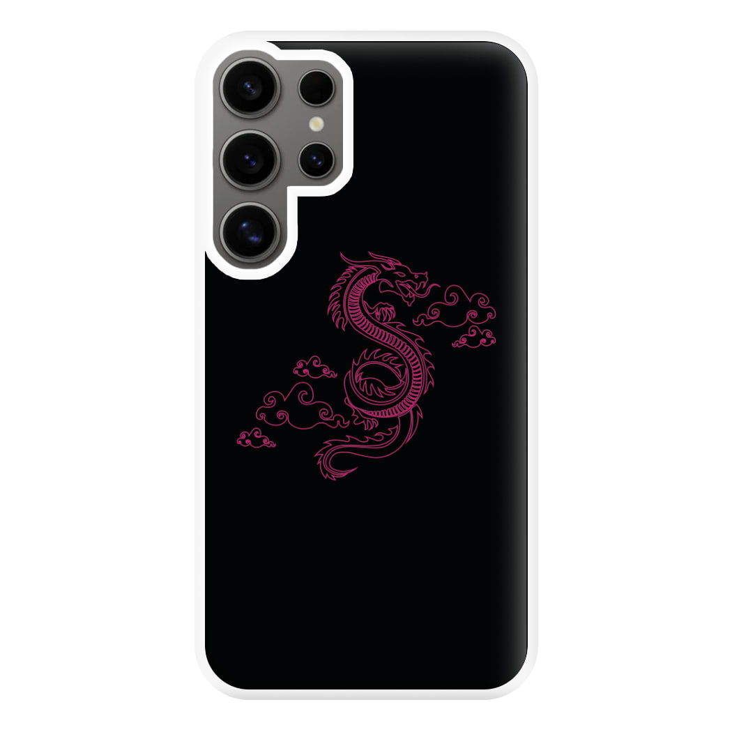 Pink - Dragon Patterns Phone Case for Galaxy S24 Ultra