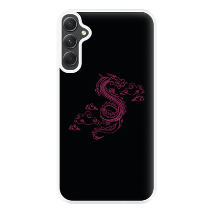 Pink - Dragon Patterns Phone Case for Galaxy A14