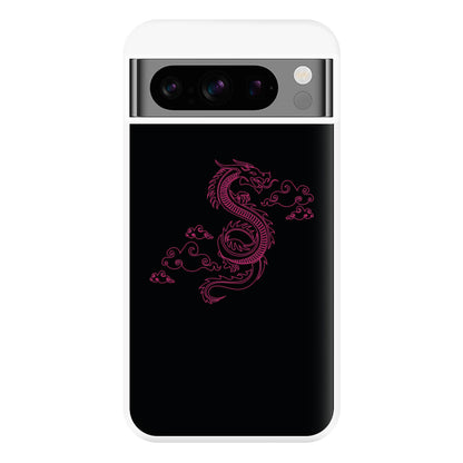 Pink - Dragon Patterns Phone Case for Google Pixel 8 Pro