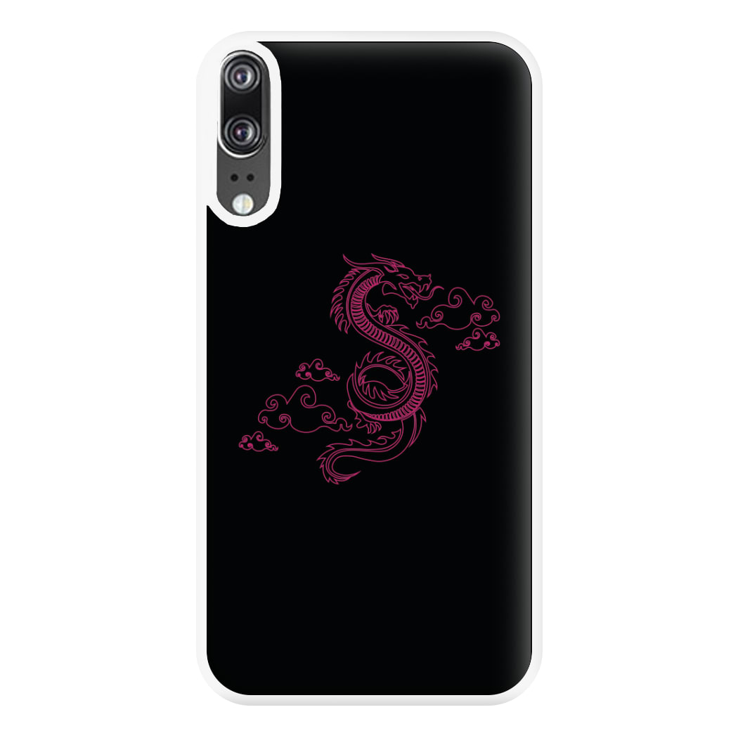 Pink - Dragon Patterns Phone Case for Huawei P20