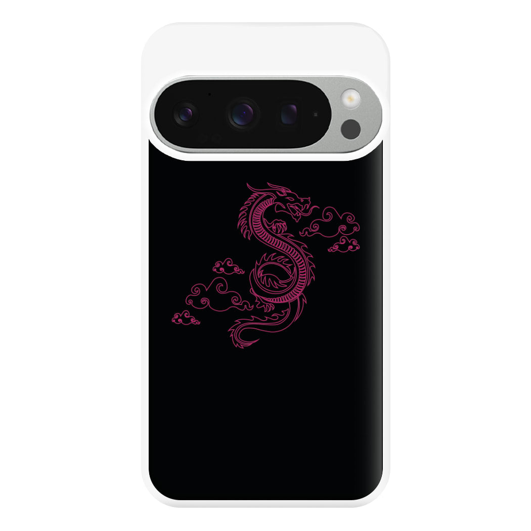 Pink - Dragon Patterns Phone Case for Google Pixel 9 Pro XL