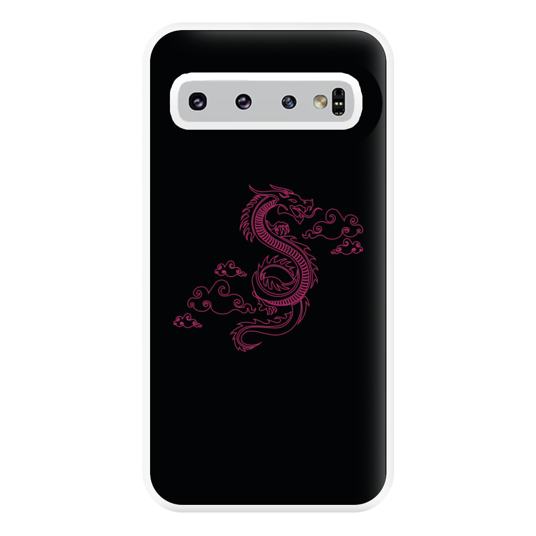 Pink - Dragon Patterns Phone Case for Galaxy S10 Plus