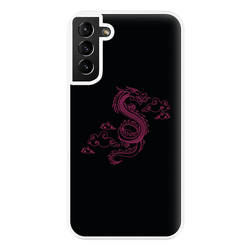 Pink - Dragon Patterns Phone Case for Galaxy S21 Plus