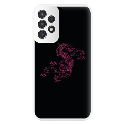 Pink - Dragon Patterns Phone Case for Galaxy A53