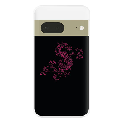 Pink - Dragon Patterns Phone Case for Google Pixel 7a