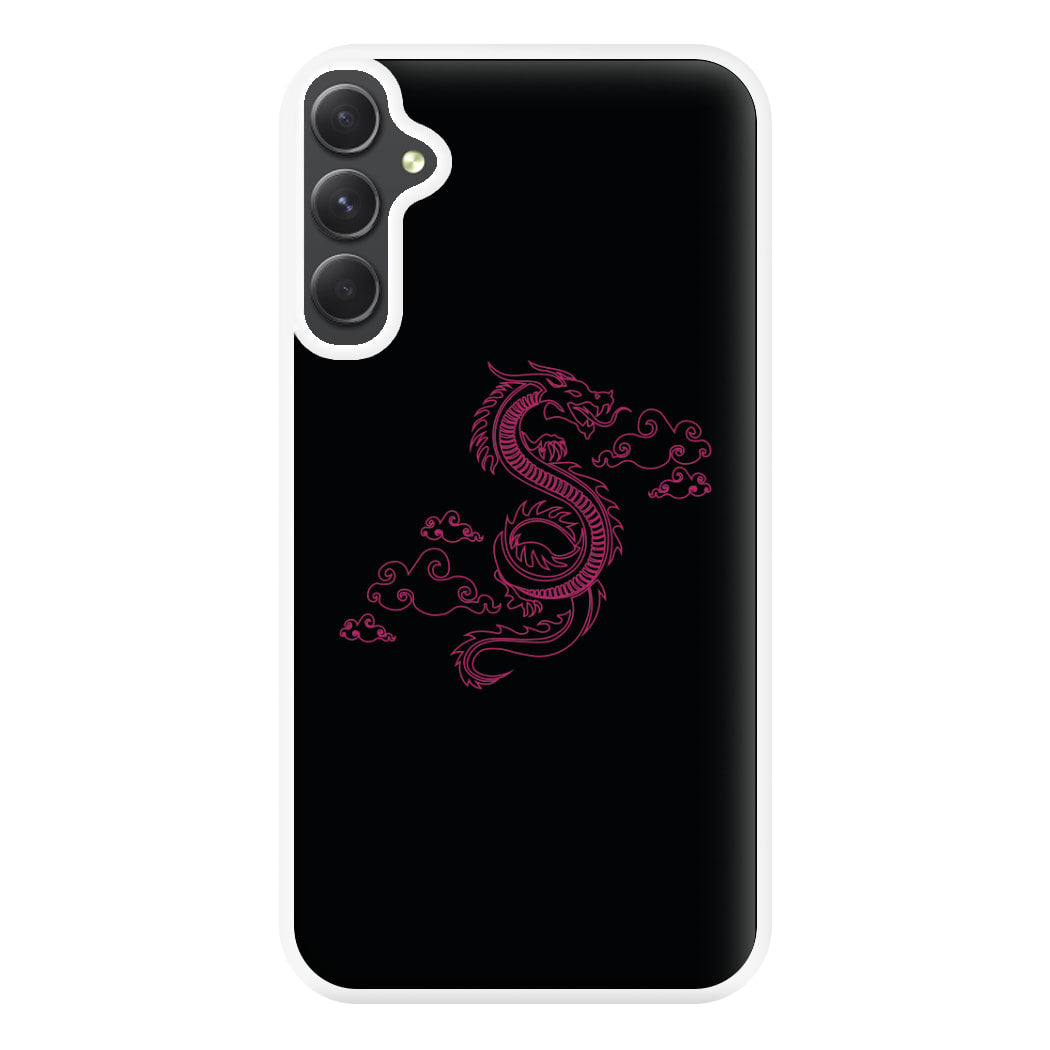 Pink - Dragon Patterns Phone Case for Galaxy A54