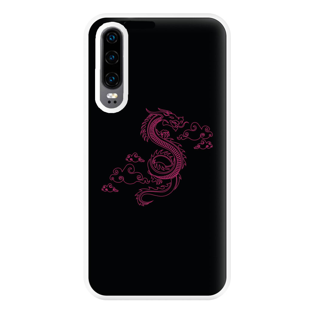 Pink - Dragon Patterns Phone Case for Huawei P30