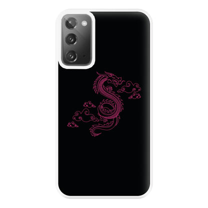 Pink - Dragon Patterns Phone Case for Galaxy Note 20 Ultra