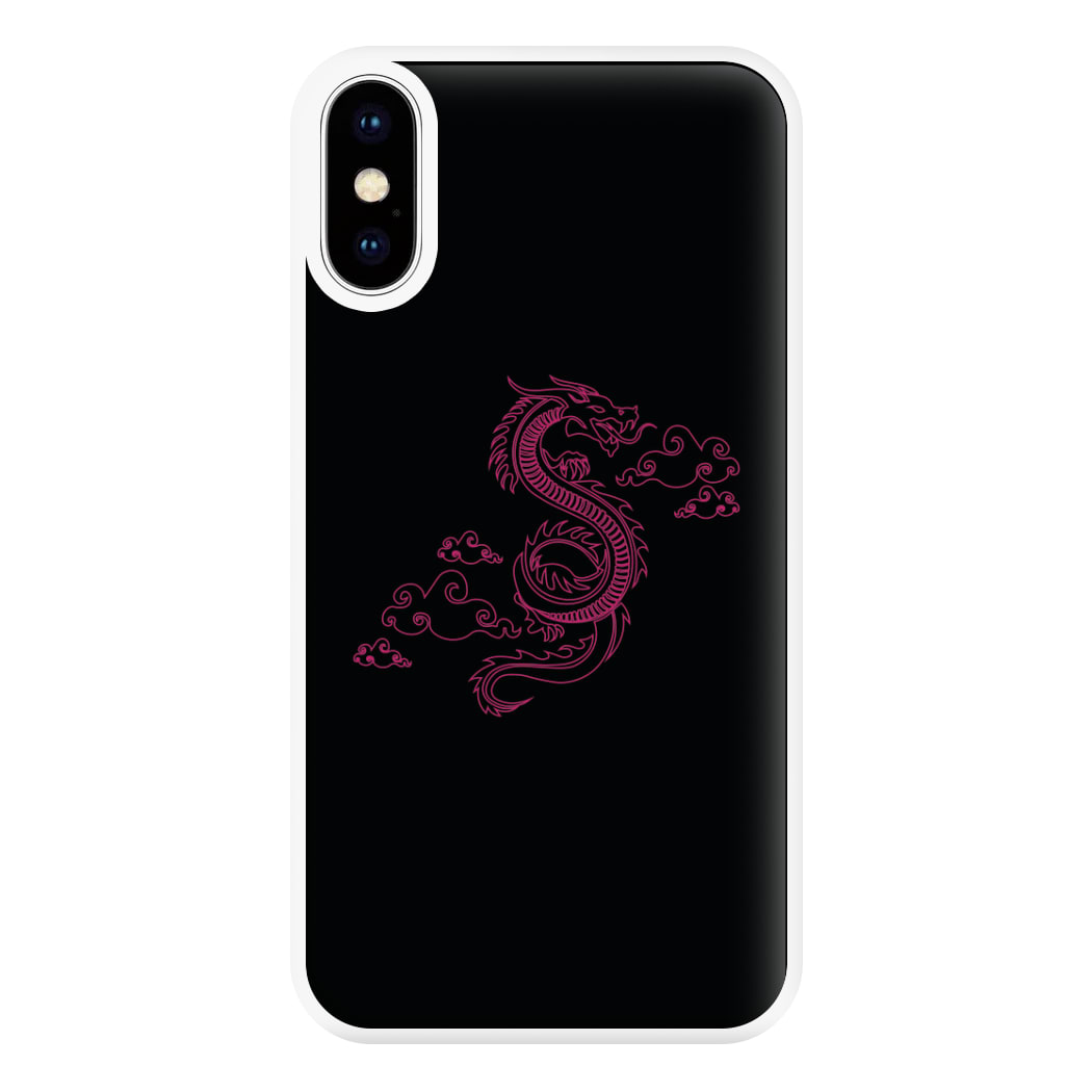 Pink - Dragon Patterns Phone Case for iPhone XS Max