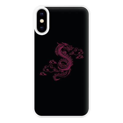 Pink - Dragon Patterns Phone Case for iPhone XS Max