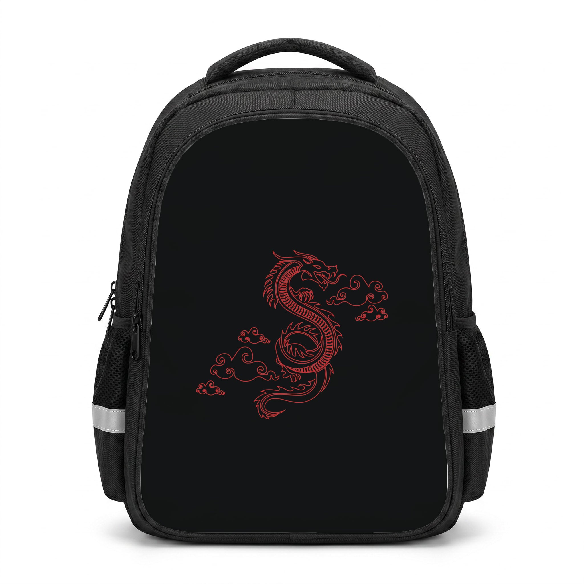 Red - Dragon Patterns Backpack