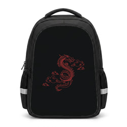 Red - Dragon Patterns Backpack