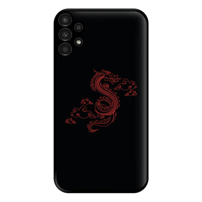 Red - Dragon Patterns Phone Case for Galaxy A13