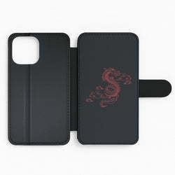 Red - Dragon Patterns Flip Phone Case