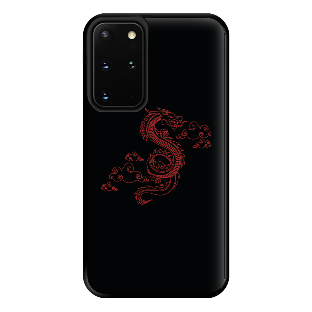 Red - Dragon Patterns Phone Case for Galaxy S20 Plus