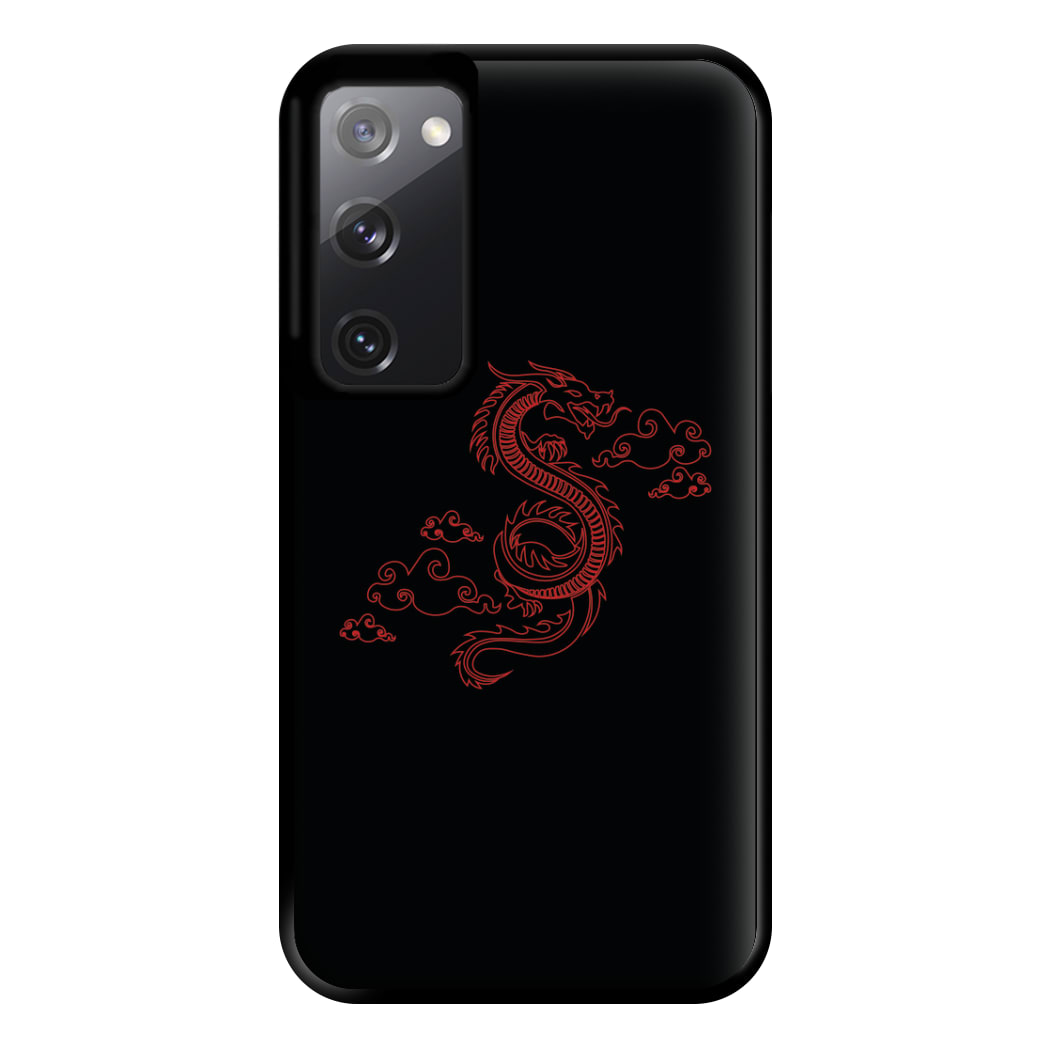 Red - Dragon Patterns Phone Case for Galaxy S20FE