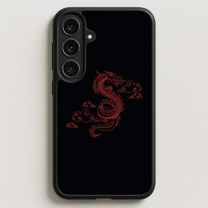 Red - Dragon Patterns Phone Case for Galaxy S25FE