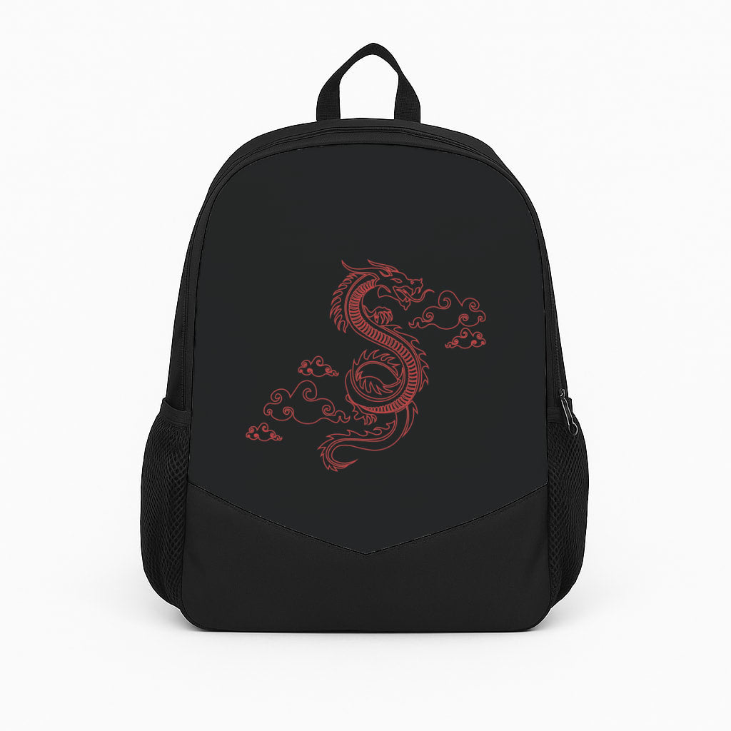 Red - Dragon Patterns Backpack
