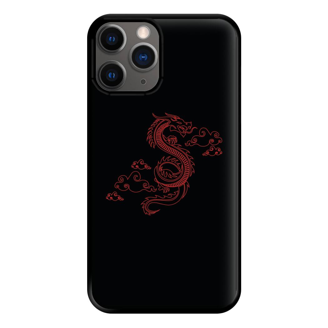 Red - Dragon Patterns Phone Case for iPhone 12 Pro Max