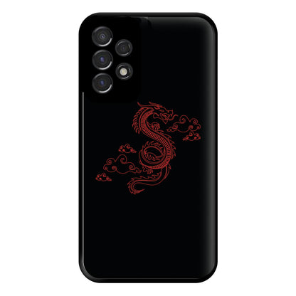 Red - Dragon Patterns Phone Case for Galaxy A53