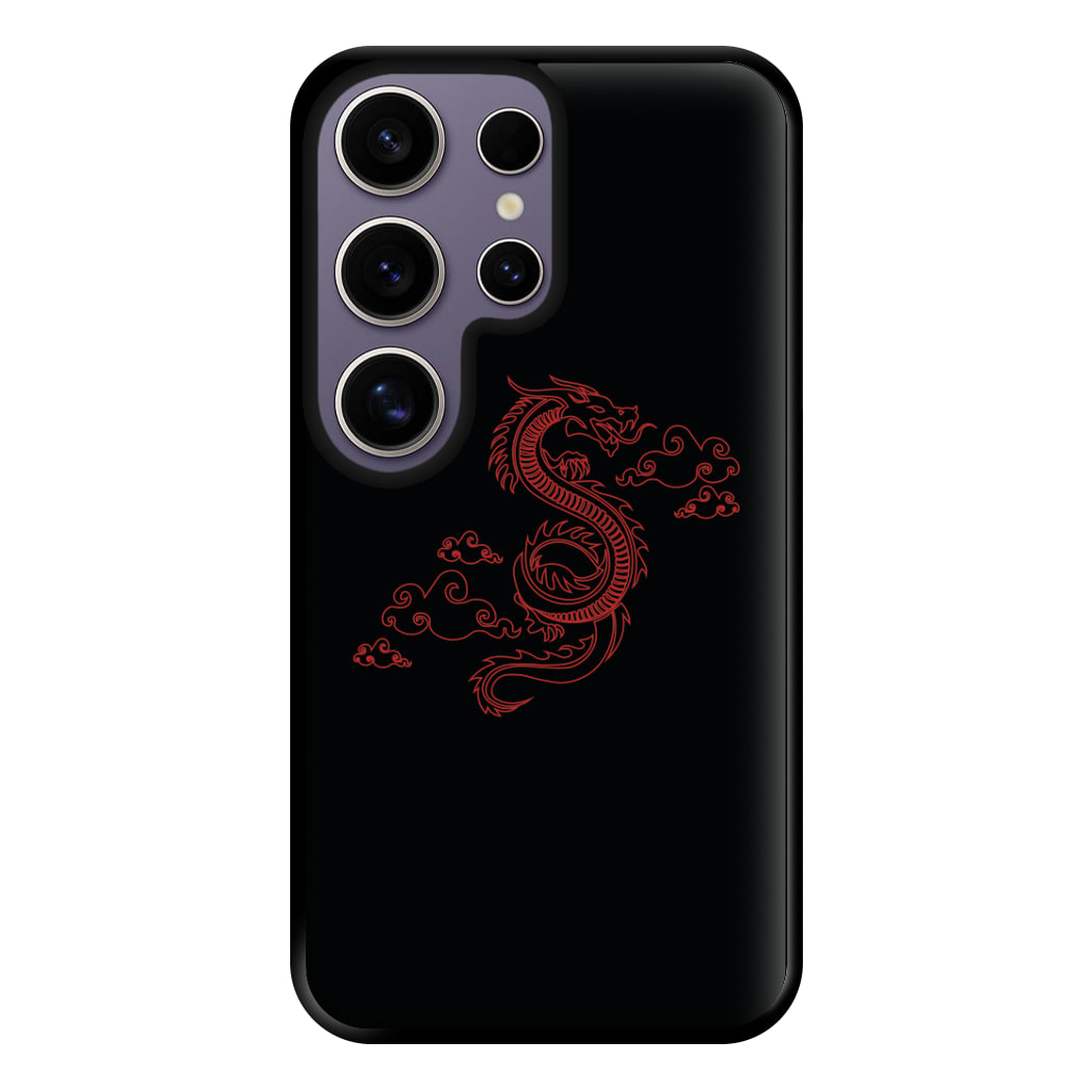 Red - Dragon Patterns Phone Case for Galaxy S25 Ultra