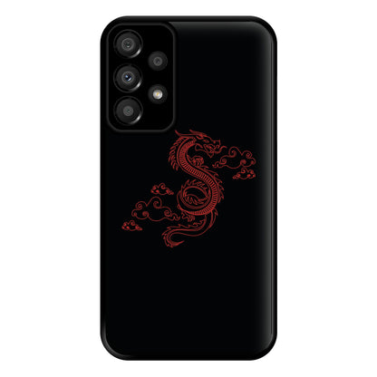 Red - Dragon Patterns Phone Case for Galaxy A33