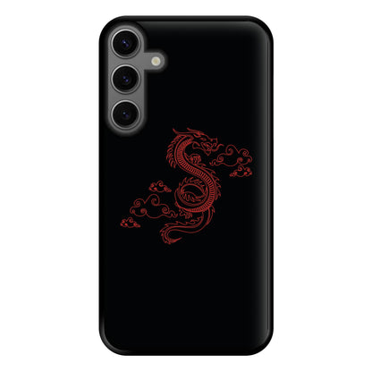 Red - Dragon Patterns Phone Case for Galaxy S23FE