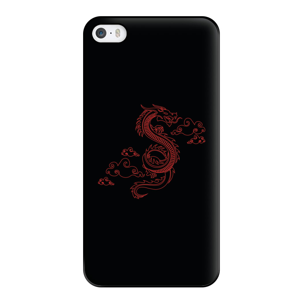 Red - Dragon Patterns Phone Case for iPhone 5 / 5s / SE 2016