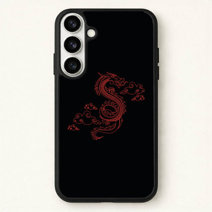 Red - Dragon Patterns Phone Case for Galaxy S26 Plus