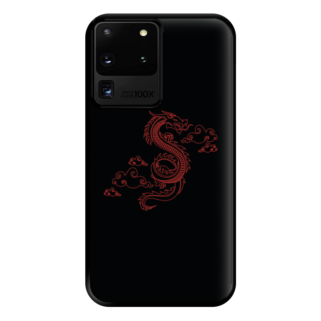 Red - Dragon Patterns Phone Case for Galaxy S20 Ultra