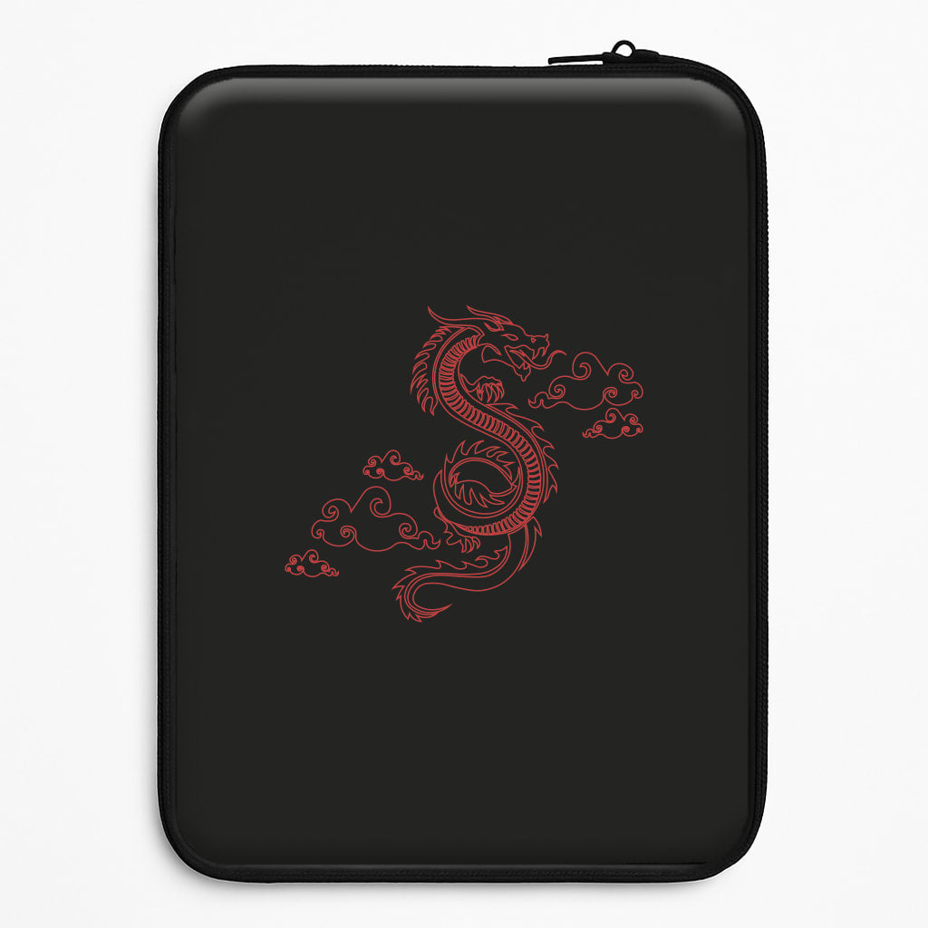 Red - Dragon Patterns Laptop Sleeve