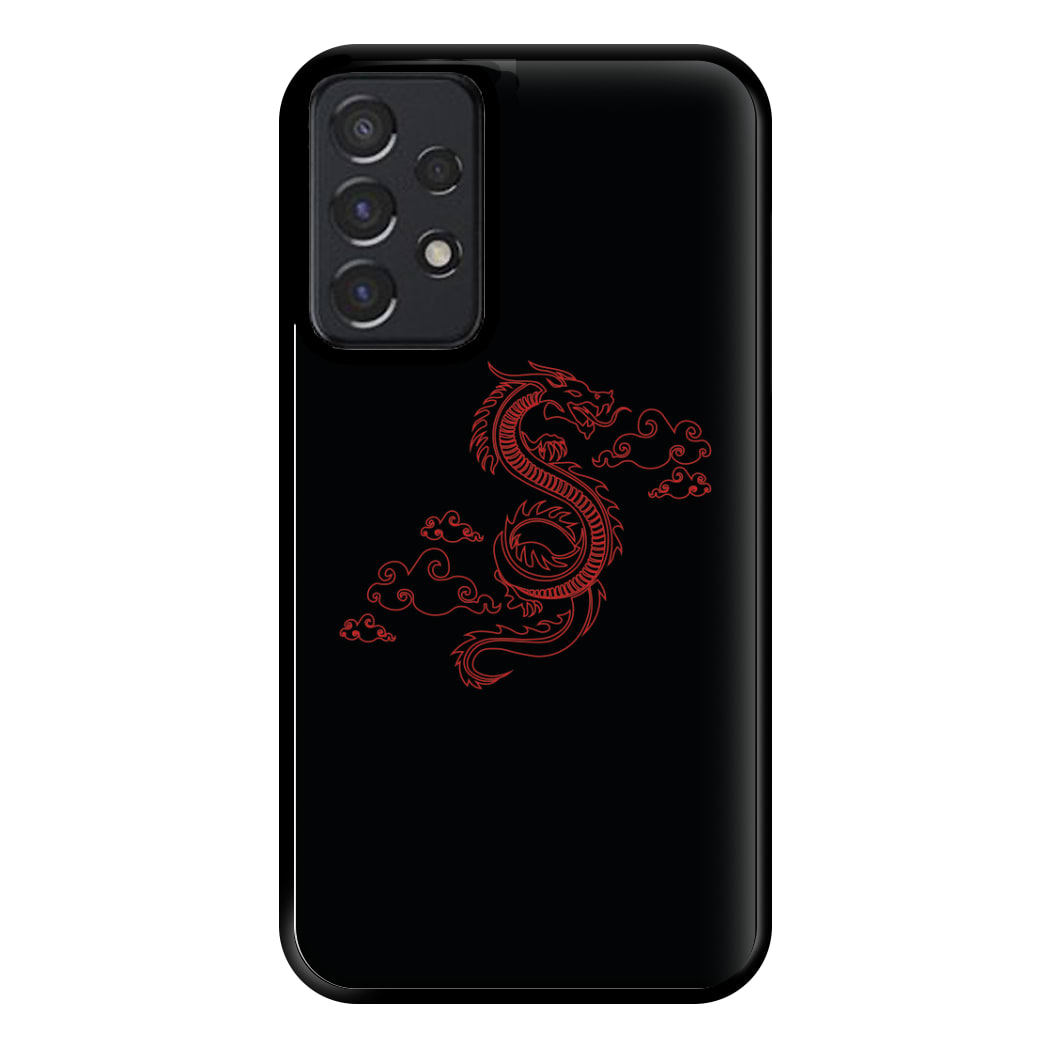 Red - Dragon Patterns Phone Case for Galaxy A52 / A52s