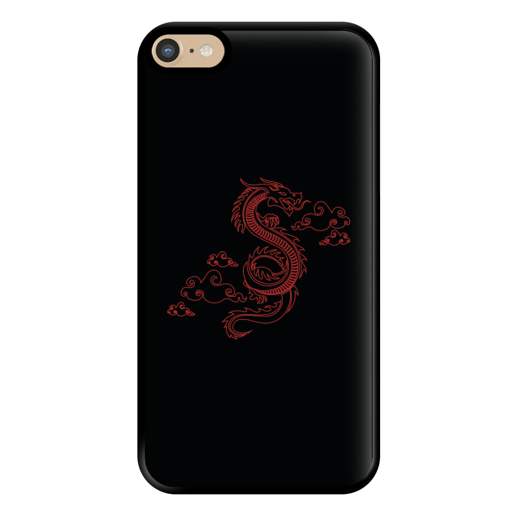 Red - Dragon Patterns Phone Case for iPhone 6 Plus / 7 Plus / 8 Plus